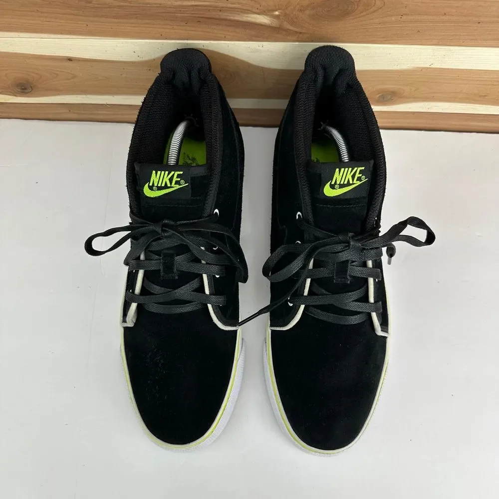 Nike Toki Mid Trainers‎ Suede Leather Mens Black/Green size 12